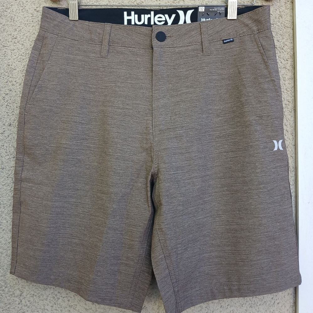 Hurley Men's Tan Flat Front Shorts